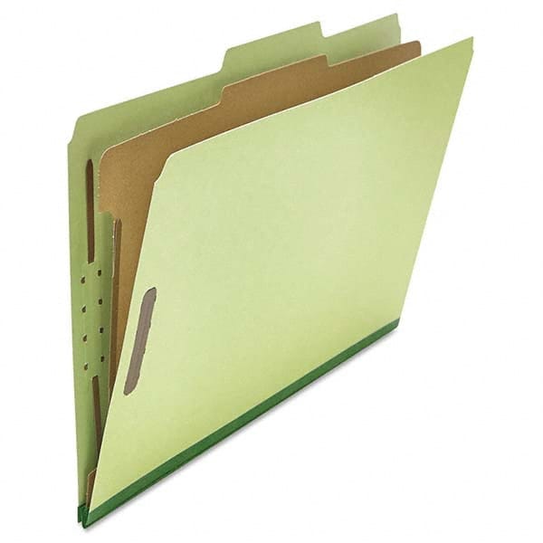 UNIVERSAL - File Folders, Expansion Folders & Hanging Files Folder/File Type: Classification Folders with Tob Tab Fastener Color: Green - Exact Tooling