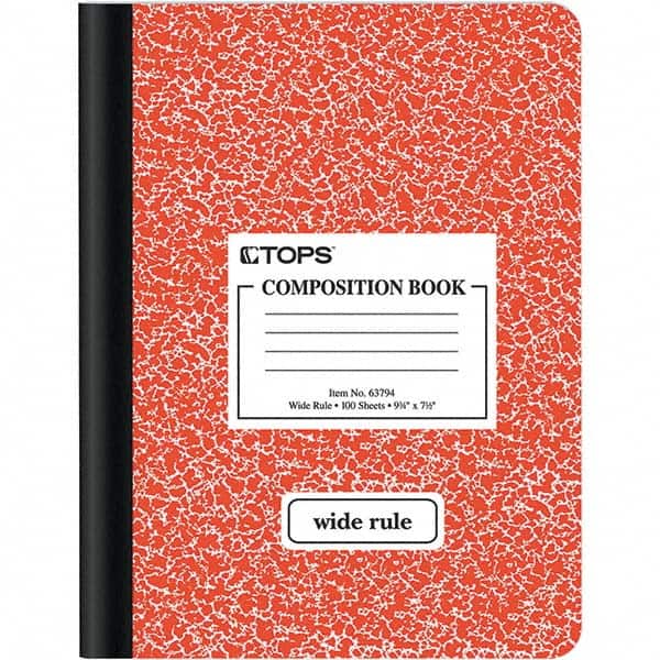 TOPS - Note Pads, Writing Pads & Notebooks Writing Pads & Notebook Type: Composition Book Size: 9-3/4 x 7-1/2 - Exact Tooling