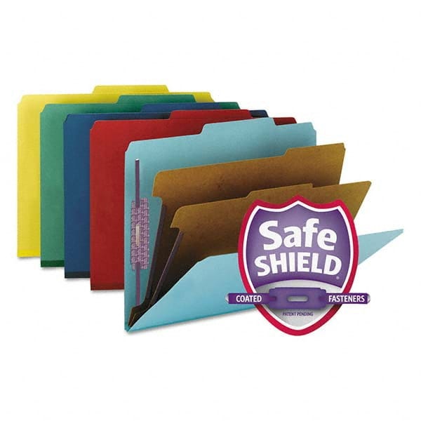 SMEAD - File Folders, Expansion Folders & Hanging Files Folder/File Type: Classification Folders with Tob Tab Fastener Color: Multi-Color - Exact Tooling