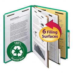 SMEAD - File Folders, Expansion Folders & Hanging Files Folder/File Type: Classification Folders with Tob Tab Fastener Color: Green - Exact Tooling