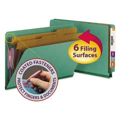 SMEAD - File Folders, Expansion Folders & Hanging Files Folder/File Type: Classification Folders with End Tab Fastener Color: Green - Exact Tooling