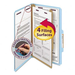 SMEAD - File Folders, Expansion Folders & Hanging Files Folder/File Type: Classification Folders with Tob Tab Fastener Color: Blue - Exact Tooling
