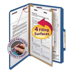 SMEAD - File Folders, Expansion Folders & Hanging Files Folder/File Type: Classification Folders with Tob Tab Fastener Color: Blue - Exact Tooling