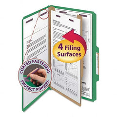 SMEAD - File Folders, Expansion Folders & Hanging Files Folder/File Type: Classification Folders with Tob Tab Fastener Color: Green - Exact Tooling