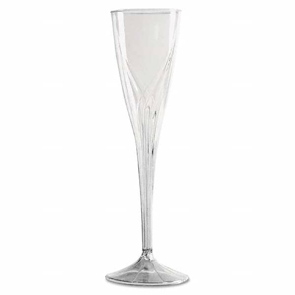 WNA - Classicware One-Piece Champagne Flutes, 5 oz, Clear, Plastic, 10/Pack - Exact Tooling