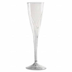 WNA - Classicware One-Piece Champagne Flutes, 5 oz, Clear, Plastic, 10/Pack - Exact Tooling