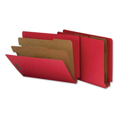 UNIVERSAL - File Folders, Expansion Folders & Hanging Files Folder/File Type: Classification Folders with Tob Tab Fastener Color: Red - Exact Tooling