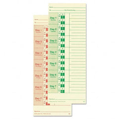 Lathem Time - Time Cards & Time Clock Accessories Type: Bi-Weekly/Weekly Time Cards For Use With: All Side Print Time Clocks - Exact Tooling