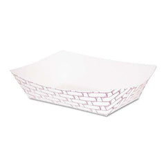 Boardwalk - Paper Food Baskets, 1 lb Capacity, Red/White, 1000/Carton - Exact Tooling