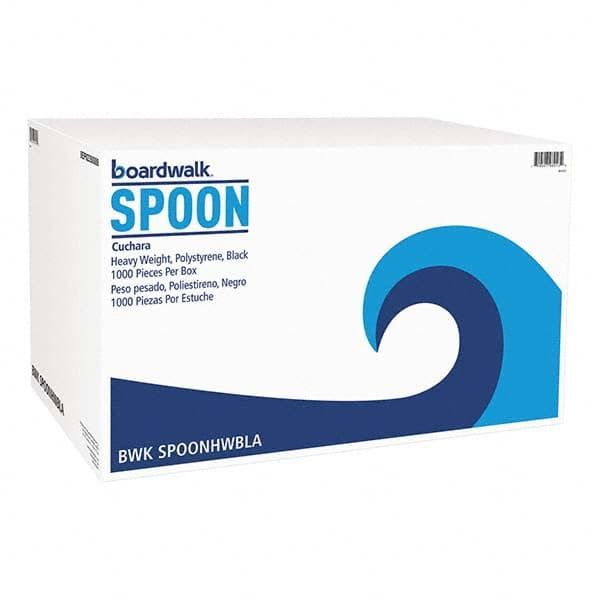 Boardwalk - Heavyweight Polystyrene Plastic Cutlery, Teaspoon, Black, 1000/Carton - Exact Tooling