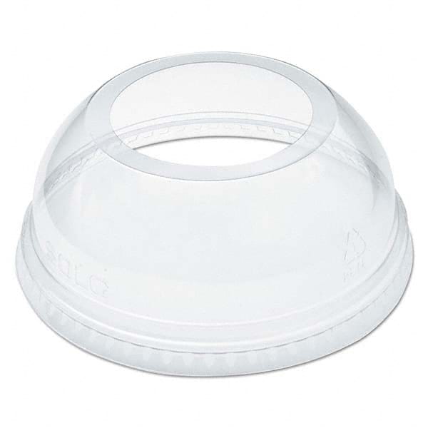 DART - Open-Top Dome Lid for 16-24 oz Plastic Cups, Clear, 1.9" Diam Hole, 1000/Carton - Exact Tooling