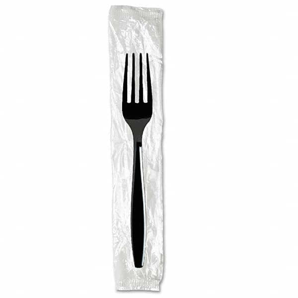 Dixie - Individually Wrapped Forks, Plastic, Black, 1000/Carton - Exact Tooling