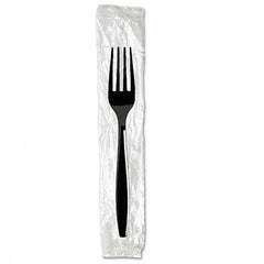 Dixie - Individually Wrapped Forks, Plastic, Black, 1000/Carton - Exact Tooling