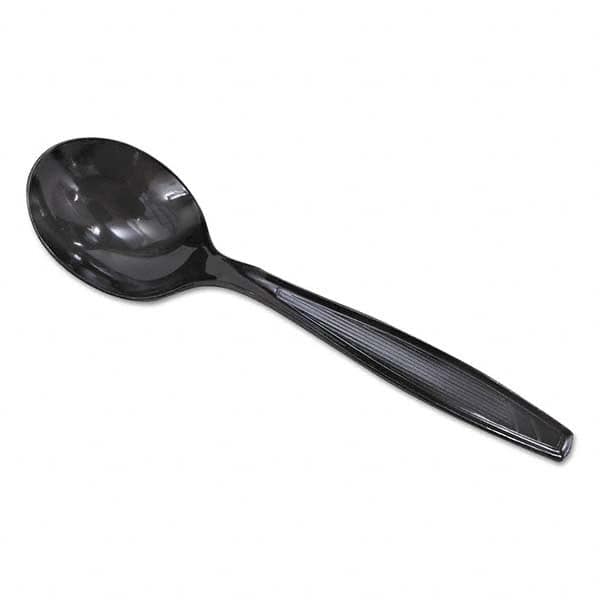 Dixie - Plastic Cutlery, Heavyweight Soup Spoons, 5 3/4", Black, 1000/Carton - Exact Tooling