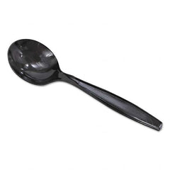 Dixie - Plastic Cutlery, Heavyweight Soup Spoons, 5 3/4", Black, 1000/Carton - Exact Tooling