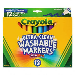 Crayola - Markers & Paintsticks Type: Washable Marker Color: Black; Blue; Blue Lagoon; Brown; Gray; Pink; Green; Orange; Red; Sandy Tan; Violet; Yellow - Exact Tooling