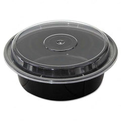 Pactiv - VERSAtainers, Black/Clear, 32 oz, 7" Diam x 2"H, 150/Carton - Exact Tooling