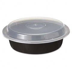 Pactiv - VERSAtainers, 1-Comp, Black/Clear, 24 oz, 7" Diam, 150/Carton - Exact Tooling