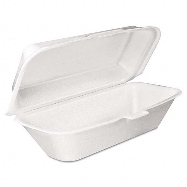 DART - Foam Hoagie Container with Removable Lid, 9-4/5 x 5-3/10 x 3-3/10, White, 125/Bag - Exact Tooling