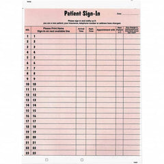Tabbies - Note Pads, Writing Pads & Notebooks Writing Pads & Notebook Type: Sign-In Label Form Size: 8-1/2 x 11-5/8 - Exact Tooling