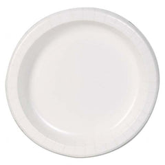 Dixie Basic - Basic Paper Dinnerware, Plates, White, 8.5" Diam, 125/Pack - Exact Tooling