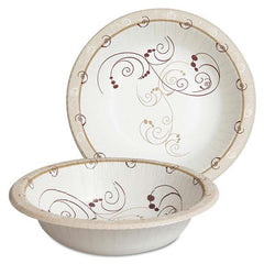 DART - Symphony Paper Dinnerware, Heavyweight Bowl, 12 oz, Tan, 125/Pack - Exact Tooling
