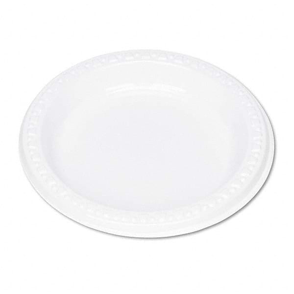 Tablemate Products - Plastic Dinnerware, Plates, 6" Diam, White, 125/Pack - Exact Tooling