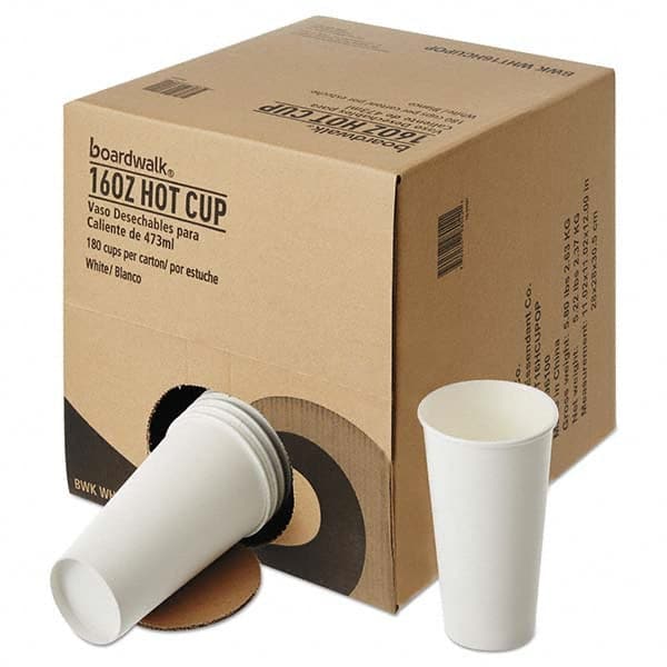 Boardwalk - Convenience Pack Paper Hot Cups, 16 oz, White, 180/Carton - Exact Tooling