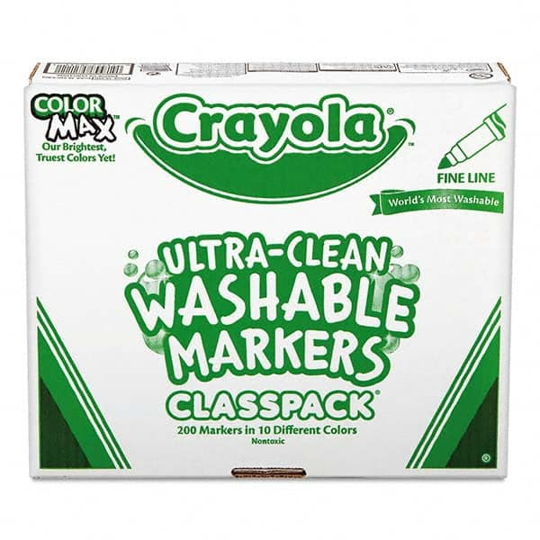 Crayola - Markers & Paintsticks Type: Marker Color: Black; Blue; Brown; Gray; Green; Orange; Pink; Red; Violet; Yellow - Exact Tooling