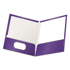 OXFORD - File Folders, Expansion Folders & Hanging Files Folder/File Type: Pocket Folders Color: Purple - Exact Tooling