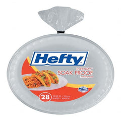 Hefty - Soak Proof Tableware, Foam Plates, 10-1/4" Diam, White, 28/Pack - Exact Tooling