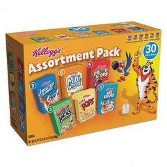 Kellogg's - Snacks, Cookies, Candy & Gum Breakroom Accessory Type: Cereal Breakroom Accessory Description: Breakfast Cereal Mini Boxes, Assorted, 2.39 oz Box, 30/Carton - Exact Tooling