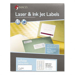 MACO - Labels, Ribbons & Tapes Type: Address Label Color: White - Exact Tooling