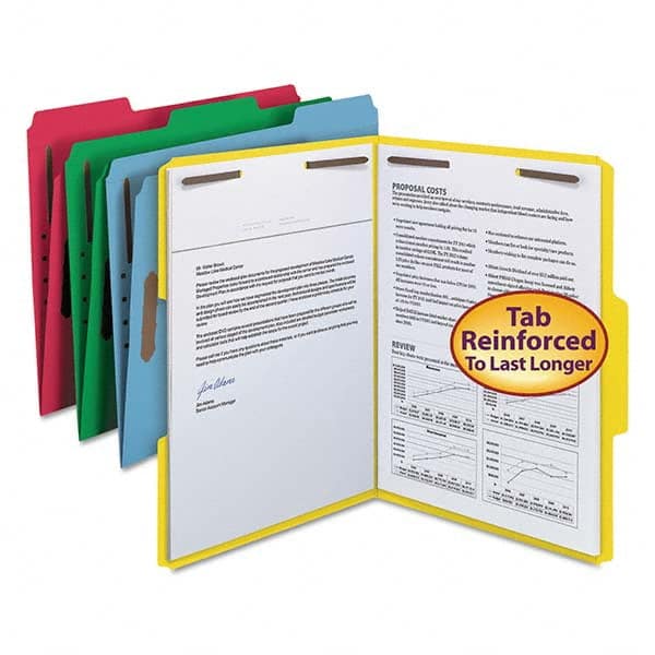 SMEAD - File Folders, Expansion Folders & Hanging Files Folder/File Type: File Folders with Top Tab Fastener Color: Multi-Color - Exact Tooling