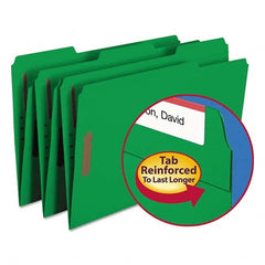 SMEAD - File Folders, Expansion Folders & Hanging Files Folder/File Type: File Folders with Top Tab Fastener Color: Green - Exact Tooling