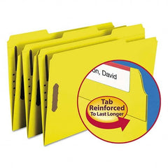 SMEAD - File Folders, Expansion Folders & Hanging Files Folder/File Type: File Folders with Top Tab Fastener Color: Yellow - Exact Tooling