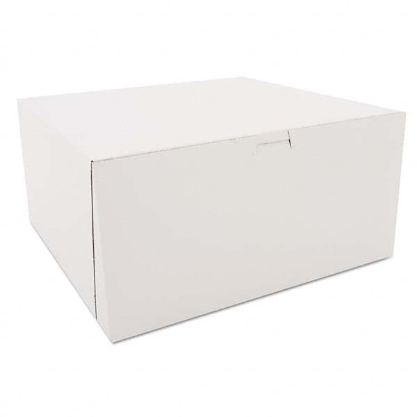 SCT - Tuck-Top Bakery Boxes, White, Paperboard, 12 x 12 x 6 - Exact Tooling