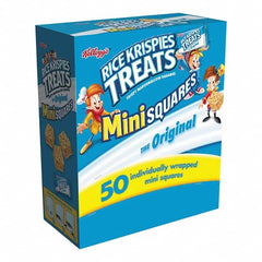 Kellogg's - Snacks, Cookies, Candy & Gum Breakroom Accessory Type: Snack Breakroom Accessory Description: Rice Krispies Treats, Mini Squares, 0.39 oz, 50/Box - Exact Tooling