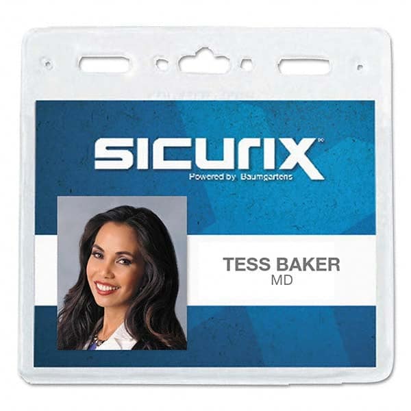 Sicurix - Badge Holders Attachment Type: Clip-On Horizontal or Vertical Holder: Horizontal - Exact Tooling