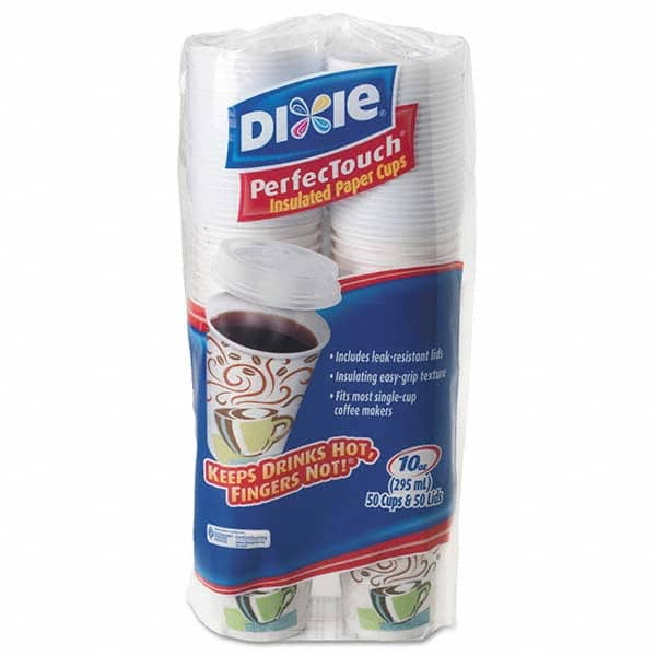 Dixie - Combo Bag, Paper Hot Cups, 10 oz, 50/Pack - Exact Tooling
