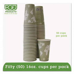 ECO PRODUCTS - World Art Renewable/Compostable Hot Cups, 16 oz, Moss, 50/Pack - Exact Tooling