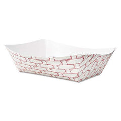 Boardwalk - Paper Food Baskets, 3lb Capacity, Red/White, 500/Carton - Exact Tooling