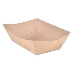 SCT - Food Trays, Paperboard, Brown Kraft, 3-Lb Capacity, 500/Carton - Exact Tooling