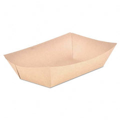 SCT - Food Trays, Paperboard, Brown Kraft, 5-Lb Capacity, 500/Carton - Exact Tooling