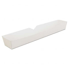 SCT - Hot Dog Tray, White, 10-1/4 x 1 1/2 x 1 1/4, Paperboard, 500/Carton - Exact Tooling