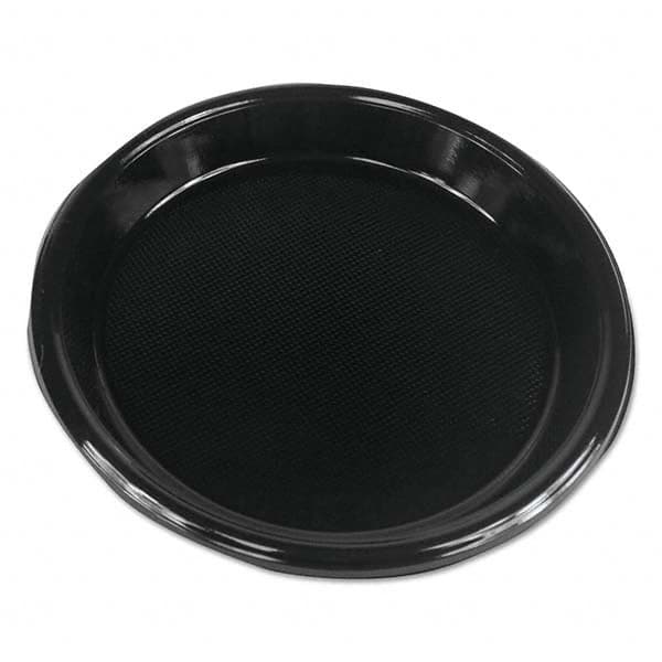 Boardwalk - Hi-Impact Plastic Dinnerware, Plate, 10" Diam, Black, 500/Carton - Exact Tooling