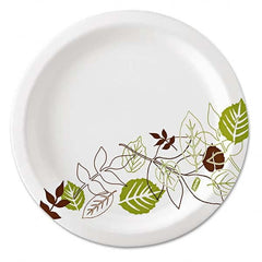 Dixie - Pathways Soak-Proof Shield Mediumweight Paper Plates, 6 7/8", Grn/Burg, 500/Ct - Exact Tooling