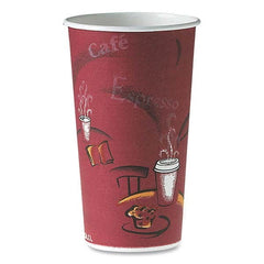 DART - Polycoated Hot Paper Cups, 20 oz, Bistro Design, 600/Carton - Exact Tooling