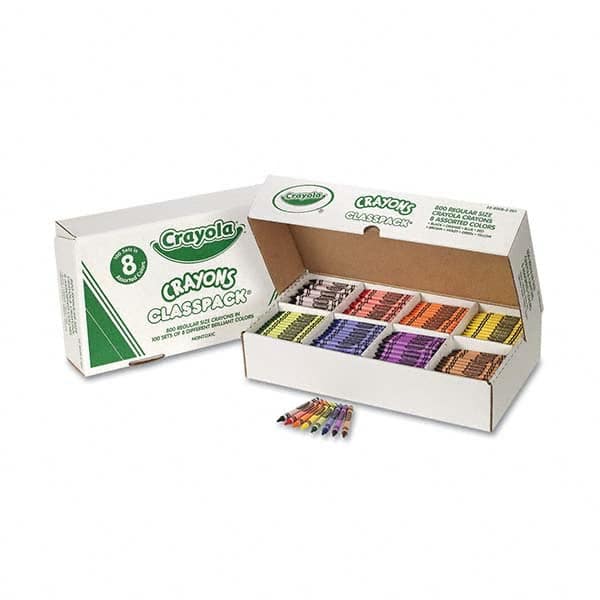 Crayola - Markers & Paintsticks Type: All Purpose Wax Crayon Color: Black; Blue; Brown; Green; Orange; Red; Violet; Yellow - Exact Tooling