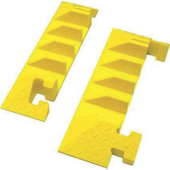 Checkers - 1 2-Piece 4-Channel 19' OAL 4 Max Cable Diam Yellow & Black On Floor Cable Cover - Exact Tooling